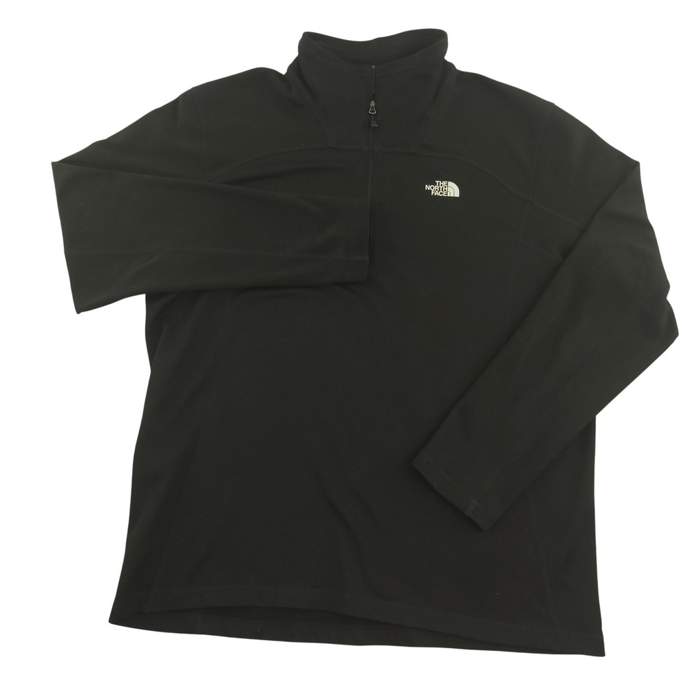 The North Face Men's Cedar Trail Grid Fleece 1/4-Zip XL Black Top Hiking